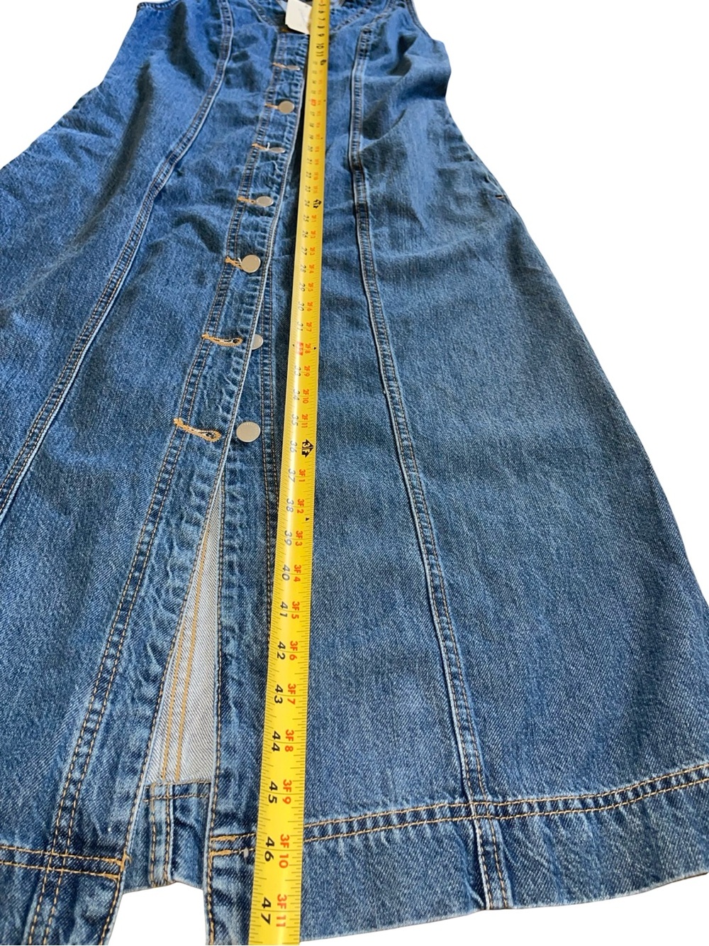 NWT Universal Thread Denim Button Down Ankle Midi Dress Blue size 6 - Picture 7 of 8